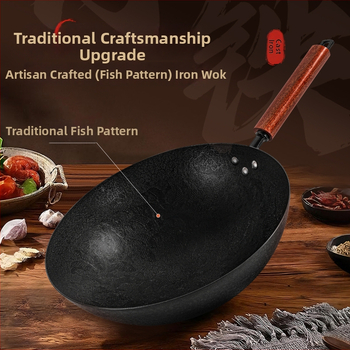 Iš nerūdijančio plieno wok su dvigubu dugnu, nelipniu paviršiu, tinkamas universaliosioms viryklėms