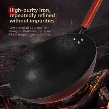 Iš nerūdijančio plieno wok su dvigubu dugnu, nelipniu paviršiu, tinkamas universaliosioms viryklėms