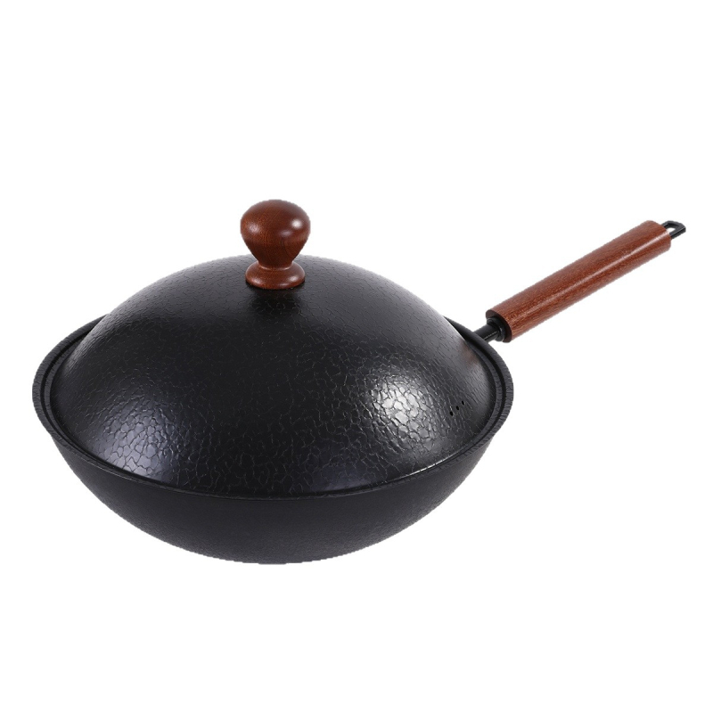 Iš nerūdijančio plieno wok su dvigubu dugnu, nelipniu paviršiu, tinkamas universaliosioms viryklėms