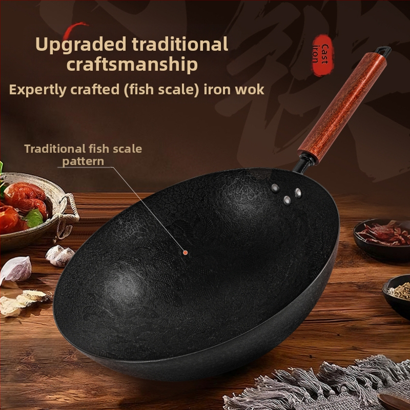 Iš nerūdijančio plieno wok su dvigubu dugnu, nelipniu paviršiu, tinkamas universaliosioms viryklėms