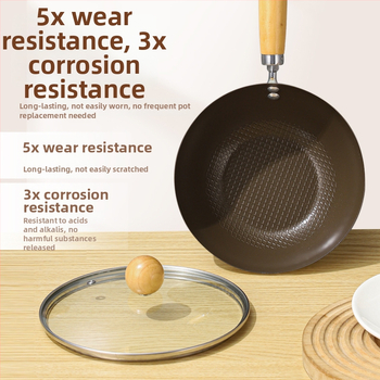 Anglies plieno wok su daugiašiniu dugnu, indukcijai tinkamas, be dangos, stiklinis dangtis