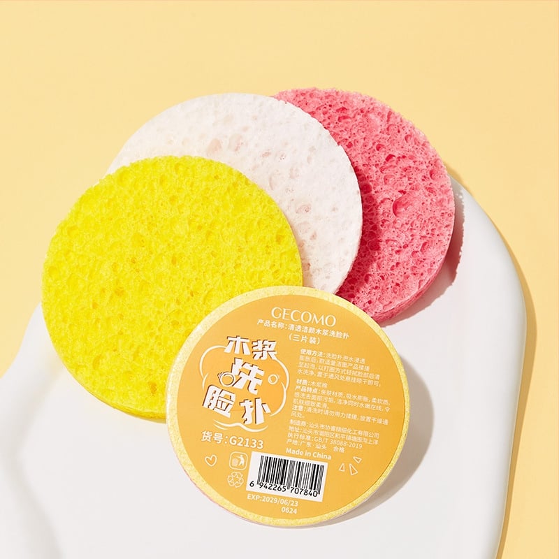 GECOMO гъба за лице за нежно дълбоко почистване, щадяща кожата; марка: GECOMO; материал: друго; опаковка: 2250 бр; подходяща за обикновени потребители.