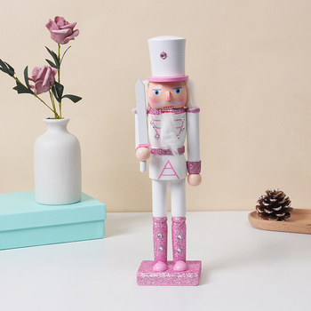 HB1158 Дървен Nutcracker Soldier Ornament — Модерно изкуство Коледна декорация, Марка HB
