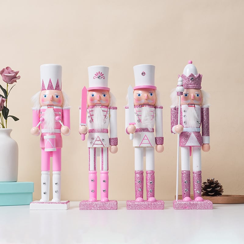 HB1158 Дървен Nutcracker Soldier Ornament — Модерно изкуство Коледна декорация, Марка HB