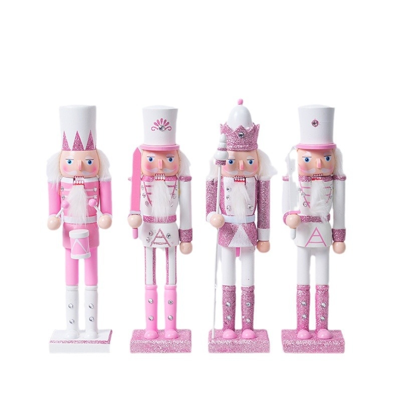 HB1158 Дървен Nutcracker Soldier Ornament — Модерно изкуство Коледна декорация, Марка HB