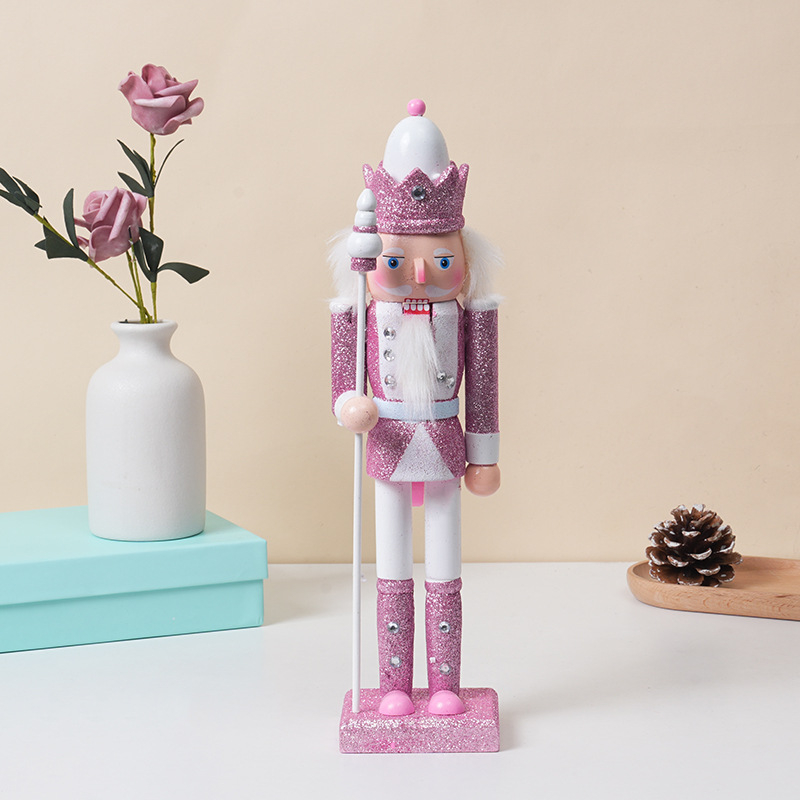 HB1158 Дървен Nutcracker Soldier Ornament — Модерно изкуство Коледна декорация, Марка HB