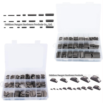 Karbono plieno raktų kaiščių rinkinys, 530 vnt., apvalūs, pusapvaliai ir suapvalinti paraleliniai raktai