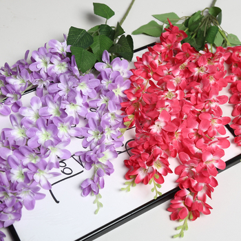 Mesterséges mennyezeti virágkórus selyem virágokkal — Lichao márka, Gyártás: formázás és relief, Esküvők, kültéri dekoráció és fotó kellékek számára