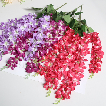 Mesterséges mennyezeti virágkórus selyem virágokkal — Lichao márka, Gyártás: formázás és relief, Esküvők, kültéri dekoráció és fotó kellékek számára