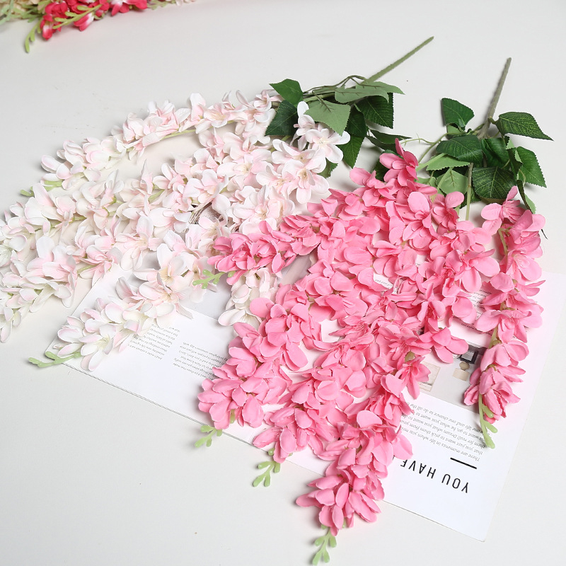 Τεχνητή γιρλάντα οροφής με λουλούδια από μετάξι — Μάρκα Lichao, Κατασκευή: Σχηματισμός, Ανάγλυφο, Κατάλληλη για γάμους, εξωτερικούς χώρους και φωτοσκηνές