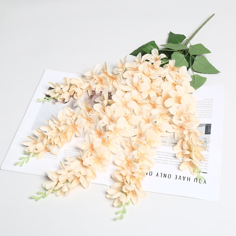 Mesterséges mennyezeti virágkórus selyem virágokkal — Lichao márka, Gyártás: formázás és relief, Esküvők, kültéri dekoráció és fotó kellékek számára