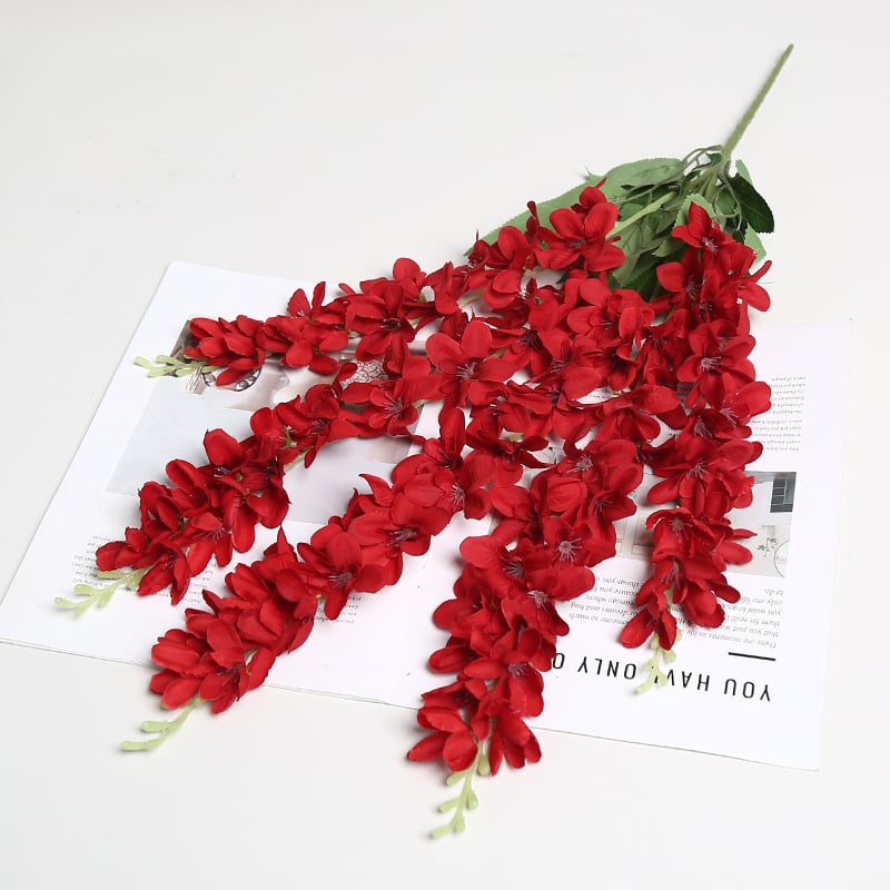 Mesterséges mennyezeti virágkórus selyem virágokkal — Lichao márka, Gyártás: formázás és relief, Esküvők, kültéri dekoráció és fotó kellékek számára