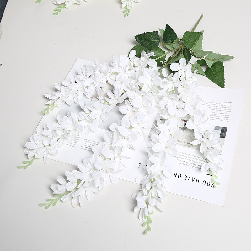 Mesterséges mennyezeti virágkórus selyem virágokkal — Lichao márka, Gyártás: formázás és relief, Esküvők, kültéri dekoráció és fotó kellékek számára