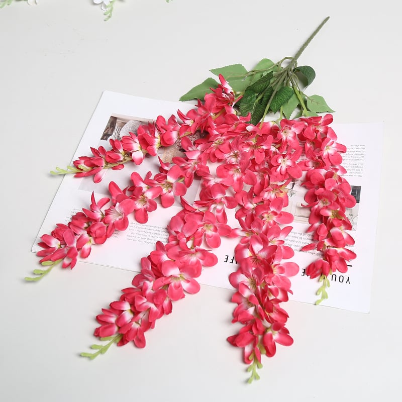 Mesterséges mennyezeti virágkórus selyem virágokkal — Lichao márka, Gyártás: formázás és relief, Esküvők, kültéri dekoráció és fotó kellékek számára