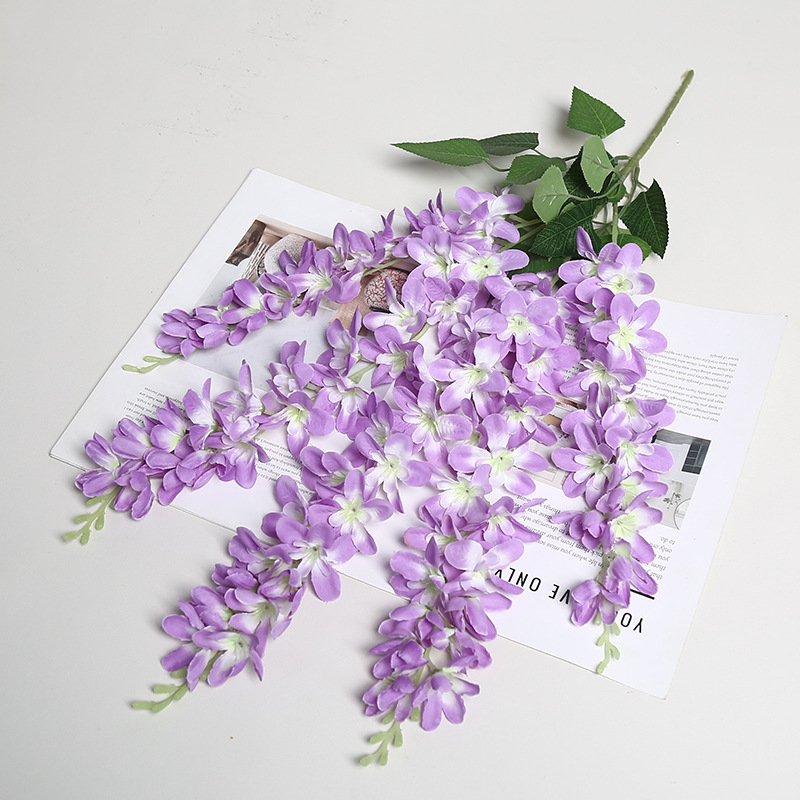 Mesterséges mennyezeti virágkórus selyem virágokkal — Lichao márka, Gyártás: formázás és relief, Esküvők, kültéri dekoráció és fotó kellékek számára