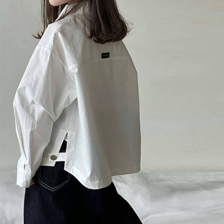 Laste pikkade varrukatega särk, korea stiilis, 100% puuvill, lapel-kaelus, kevad-sügishooa, 8+ aastastele lastele