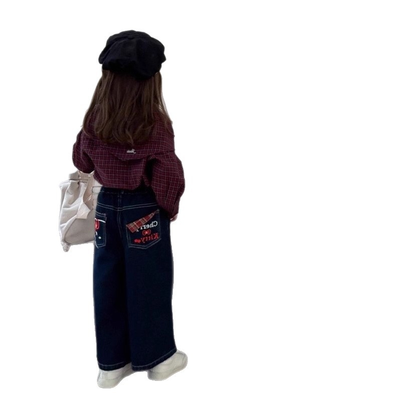 Tüdrukutele ruuduline puuvillane särk, pikkade varrukatega, ümmarguse kaelaga, 3–8-aastastele, 100% puuvill, sügisene topp