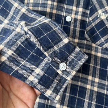 Dječja pamuk košulja, karirana, dugi rukav, turn-down ovratnik, casual stil za jesen