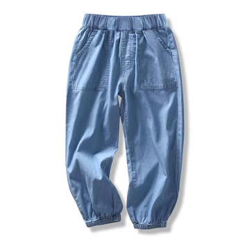 Djeca Lyocell hlače, ležerni stil / traperice, 100% Lyocell, srednji pojas, uzrast 3–8 godina