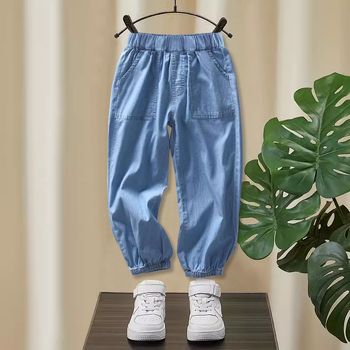 Djeca Lyocell hlače, ležerni stil / traperice, 100% Lyocell, srednji pojas, uzrast 3–8 godina