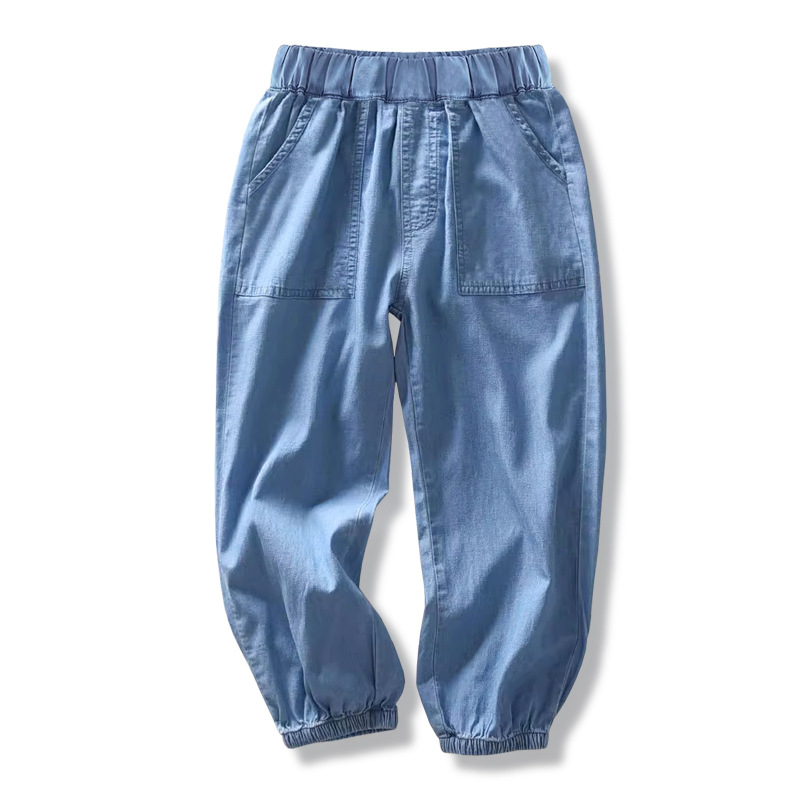 Djeca Lyocell hlače, ležerni stil / traperice, 100% Lyocell, srednji pojas, uzrast 3–8 godina