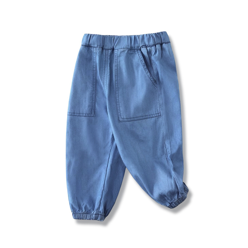 Djeca Lyocell hlače, ležerni stil / traperice, 100% Lyocell, srednji pojas, uzrast 3–8 godina