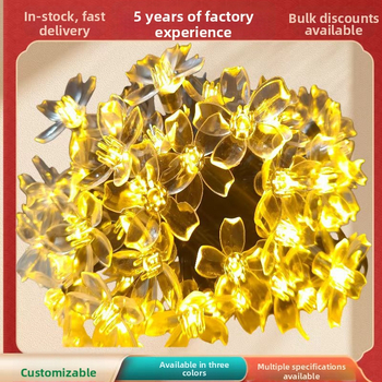 Saulės energijos lauko LED virvų šviesos, gėlių formos, IP44, Modelis 112, Įėjimo įtampa ≤36V