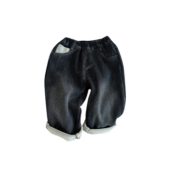 Berniški žieminiai džinsai su fleece įdaila, elastiniai, švelnus paviršius, 100% džins, vidutinio juosmens, užtrauktukas