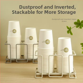 Držiak na poháre z kovového drôtu, jednoduchý štýl, domáca polica na šálky pre kávu a čaj