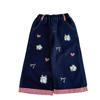 Dječje traperice širokih nogavica, korejski stil, 90% pamuk, mekana obrada, za uzrast 3–8 godina, jesen