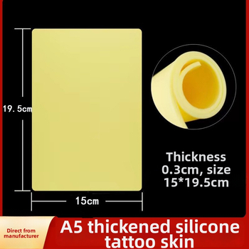 Tatuiruočių treniruoų oda, minkšta silikono danga, 3 mm storis, tuščias paviršius antakių tatuiravimui, pradedantiesiems