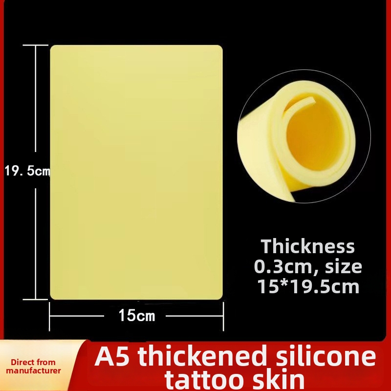 Tatuiruočių treniruoų oda, minkšta silikono danga, 3 mm storis, tuščias paviršius antakių tatuiravimui, pradedantiesiems