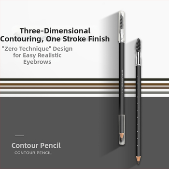 Topeltpeaga manuaalne kosmeetiline tätoveerimispliiats kulmude ja silmajoone jaoks, Famisoo bränd, poolpüsiv positsioneerimine