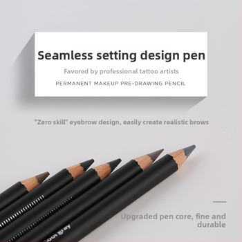 Topeltpeaga manuaalne kosmeetiline tätoveerimispliiats kulmude ja silmajoone jaoks, Famisoo bränd, poolpüsiv positsioneerimine