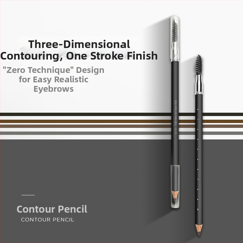 Topeltpeaga manuaalne kosmeetiline tätoveerimispliiats kulmude ja silmajoone jaoks, Famisoo bränd, poolpüsiv positsioneerimine