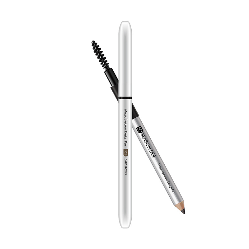 Topeltpeaga manuaalne kosmeetiline tätoveerimispliiats kulmude ja silmajoone jaoks, Famisoo bränd, poolpüsiv positsioneerimine