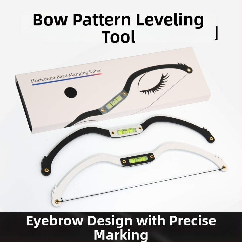 Antakių dizaino įrankis su lygiu ir simetrijos linija polupermanentiniam antakių dažymui - Prekės ženklas: vietinis ženklas; Tinka visiems; Nėra privataus prekinio ženklo.