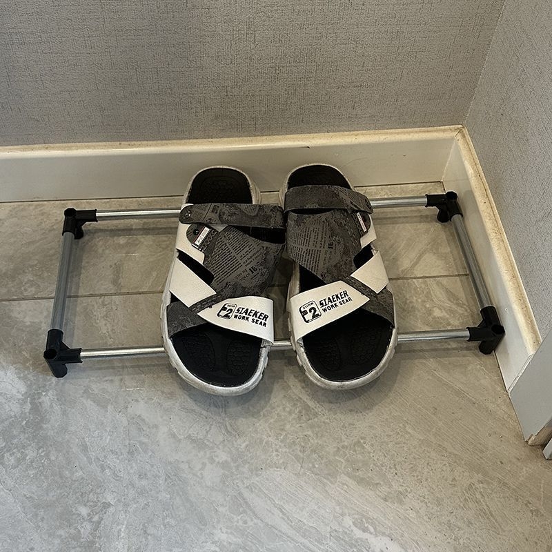 Metalinė daugiasluoksnė batų lentyna, paprasto ir šiuolaikiško stiliaus, tinkama įėjimui arba bendrabutyje, su nuimamu dizainu