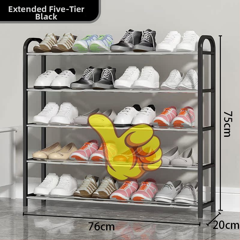 Metalinė daugiasluoksnė batų lentyna, paprasto ir šiuolaikiško stiliaus, tinkama įėjimui arba bendrabutyje, su nuimamu dizainu