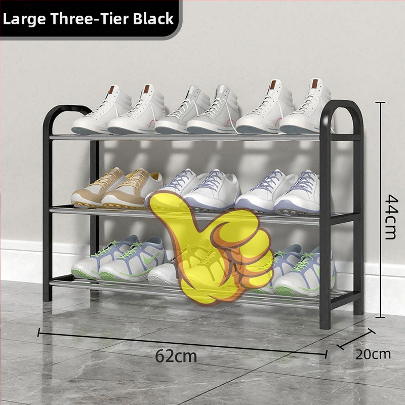 Metalinė daugiasluoksnė batų lentyna, paprasto ir šiuolaikiško stiliaus, tinkama įėjimui arba bendrabutyje, su nuimamu dizainu