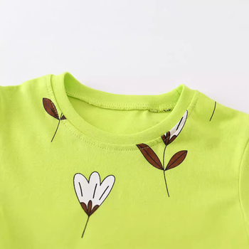 Dječja haljina od 95% pamuka, životinjski uzorak, panelna suknja, za djecu 3–8 godina