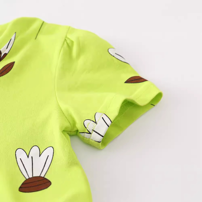 Dječja haljina od 95% pamuka, životinjski uzorak, panelna suknja, za djecu 3–8 godina