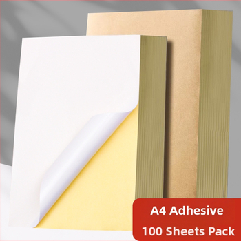 Taisnstūra A4 pašlīmējošā etiķešu lapa noliktavām, pārklāts materiāls ar dzeltenu aizmuguri, temperatūras izturība -30 līdz 150°C