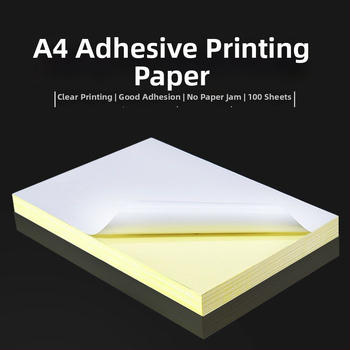 Taisnstūra A4 pašlīmējošā etiķešu lapa noliktavām, pārklāts materiāls ar dzeltenu aizmuguri, temperatūras izturība -30 līdz 150°C