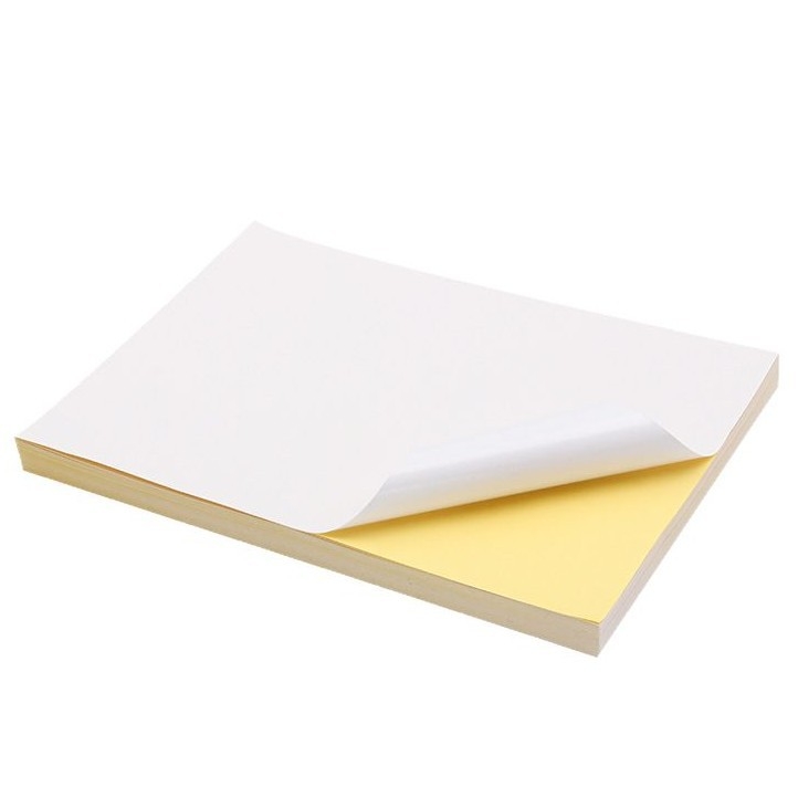 Ορθογώνιο φύλλο αυτοκόλλητης ετικέτας Α4 για αποθήκευση, επικάλυπτό χαρτόνι με κίτρινο υπόστρωμα, ανθεκτικό σε θερμοκρασίες από -30 έως 150°C