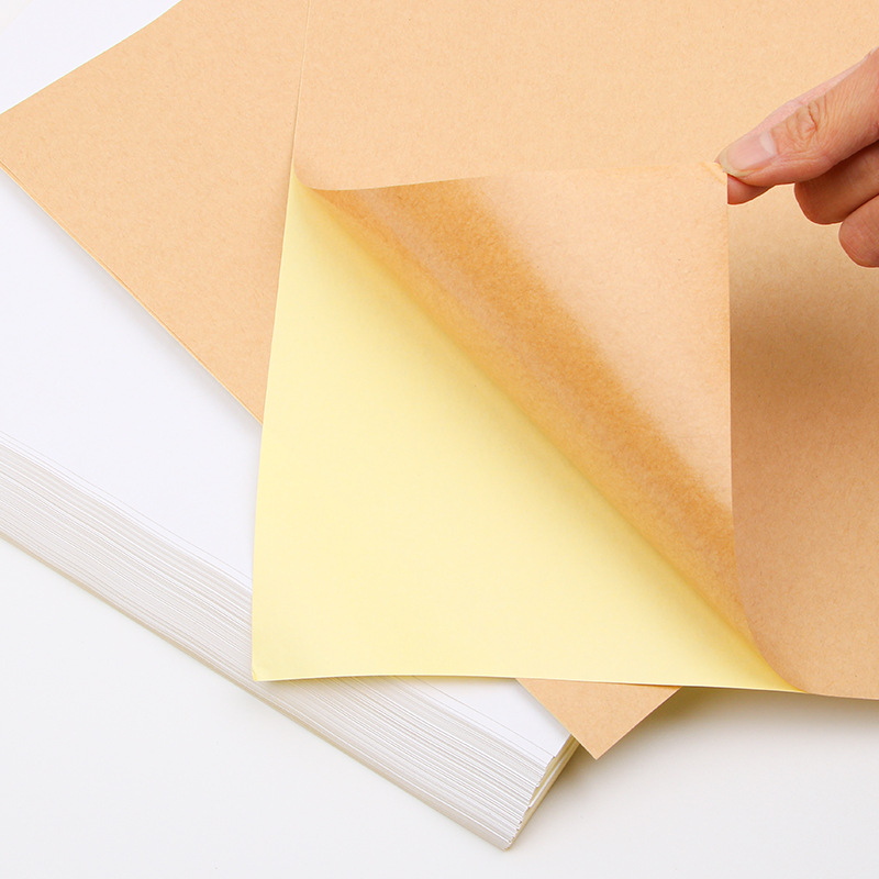 Ορθογώνιο φύλλο αυτοκόλλητης ετικέτας Α4 για αποθήκευση, επικάλυπτό χαρτόνι με κίτρινο υπόστρωμα, ανθεκτικό σε θερμοκρασίες από -30 έως 150°C