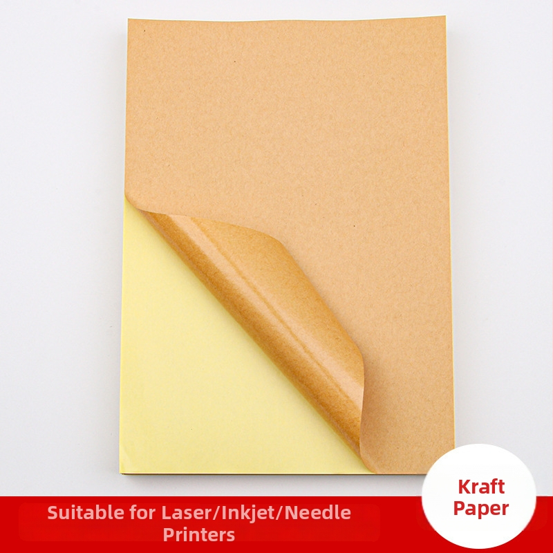 Taisnstūra A4 pašlīmējošā etiķešu lapa noliktavām, pārklāts materiāls ar dzeltenu aizmuguri, temperatūras izturība -30 līdz 150°C