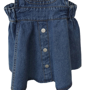 Koreanskog stila denim haljina s naramenicama za djevojčice, glavni materijal: 90% pamuk