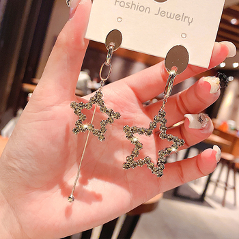 Kõrvarõngad segamoodustest, südamekujuline disain, tsirkoon, kevad 2023, naistele