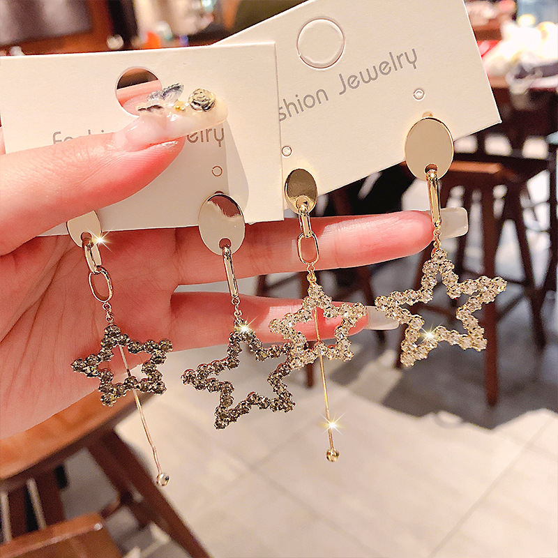 Kõrvarõngad segamoodustest, südamekujuline disain, tsirkoon, kevad 2023, naistele